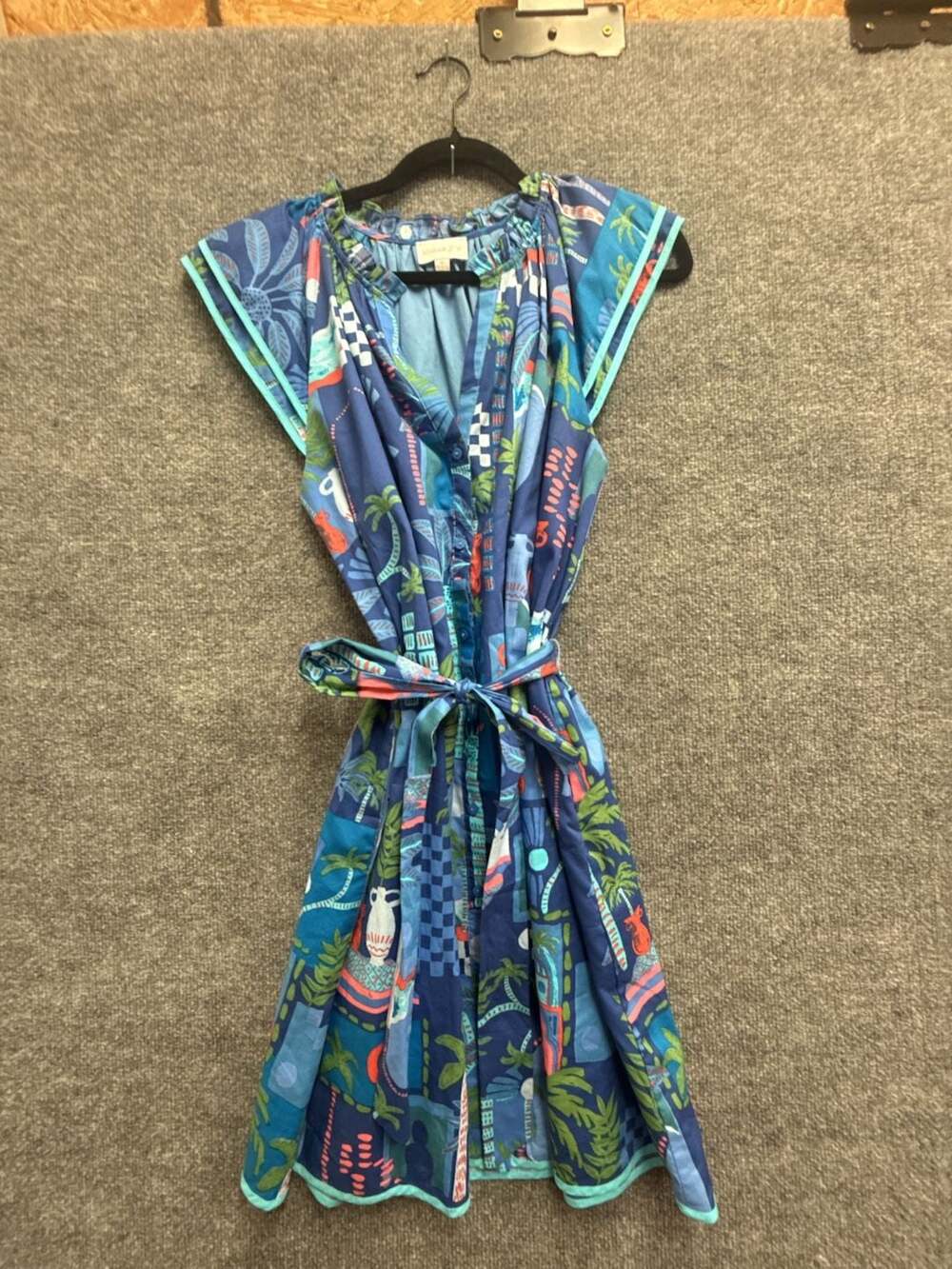 SUGARLIPS Punta Alta Olera Ruffle Shirtdress
